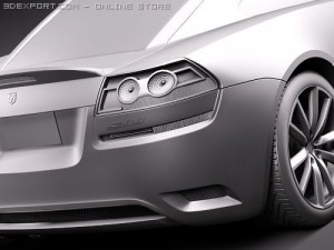 Dodge Circuit EV Sports Car 3D Модель