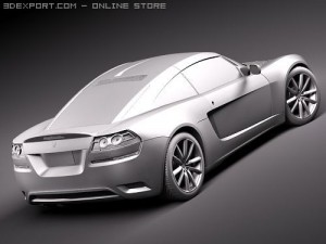 Dodge Circuit EV Sports Car 3D Модель
