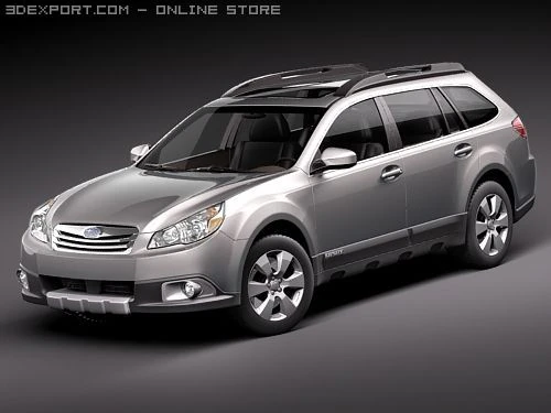 Subaru Outback 2010 3D Model .c4d .max .obj .3ds .fbx .stl .blend 