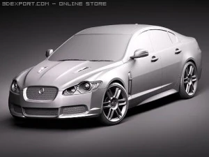 Jaguar XFR 2010 3D Model