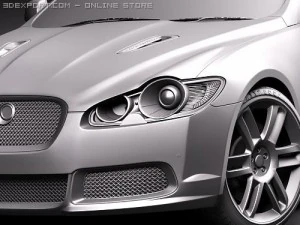 Jaguar XFR 2010 3D Model