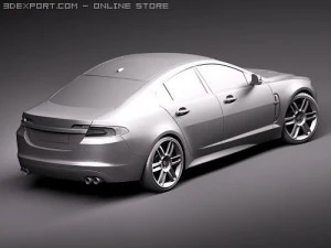 Jaguar XFR 2010 3D Model