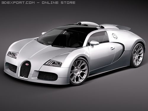 Bugatti Veyron Grandsport 2010 Modèle 3D .c4d .max .obj .3ds .fbx .stl .blend 