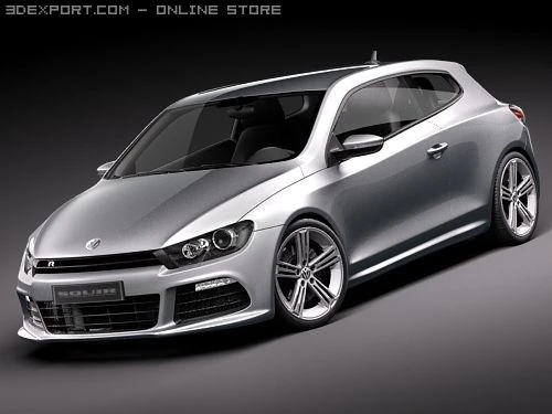 Volkswagen Scirocco R 2010 3D Model .c4d .max .obj .3ds .fbx .stl .blend 