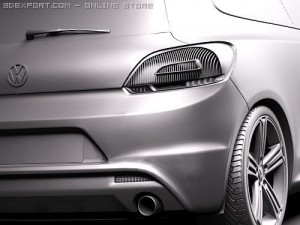 Volkswagen Scirocco R 2010 3D Model