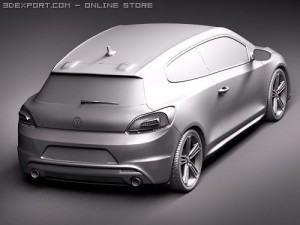 Volkswagen Scirocco R 2010 3D Model