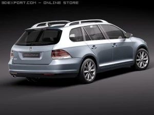 Volkswagen Golf VI Variant 3D Model