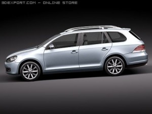 Volkswagen Golf VI Variant 3D Модель