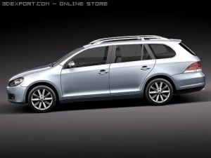 Volkswagen Golf VI Variant 3D Model