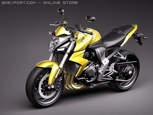 Honda CB 1000 R 3D Model .c4d .max .obj .3ds .fbx .stl .blend 
