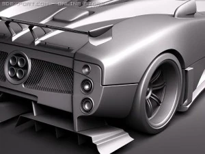 Pagani Zonda Cinque Roadster 2010 3D Model