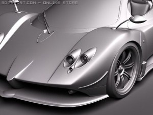 Pagani Zonda Cinque Roadster 2010 3D Модель