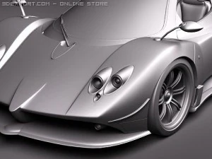 Pagani Zonda Cinque Roadster 2010 3D Model