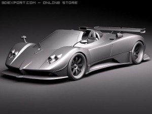Pagani Zonda Cinque Roadster 2010 3D Модель