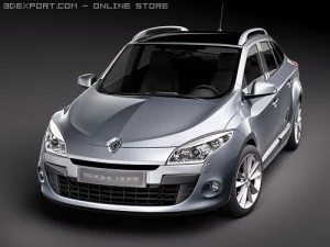 Renault Megane GrandTour Estate 2010 3D Model