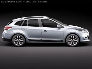 Renault Megane GrandTour Estate 2010 3D Model