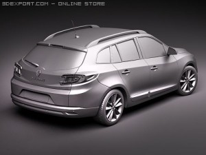 Renault Megane GrandTour Estate 2010 Modèle 3D