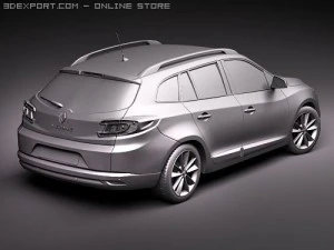 Renault Megane GrandTour Estate 2010 3D Model