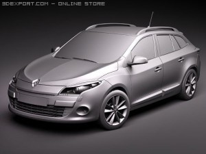 Renault Megane GrandTour Estate 2010 Modèle 3D