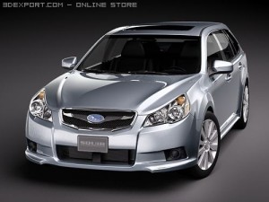 Subaru Legacy Station Wagon JDM 2010 Modèle 3D