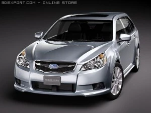 Subaru Legacy Station Wagon JDM 2010 3D Model
