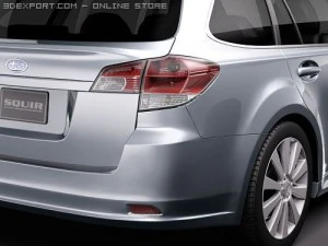 Subaru Legacy Station Wagon JDM 2010 3D Model