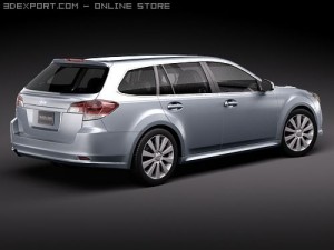 Subaru Legacy Station Wagon JDM 2010 Modèle 3D