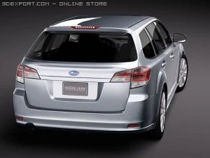 Subaru Legacy Station Wagon JDM 2010 3D Model