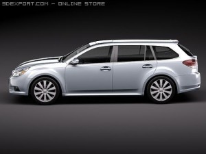 Subaru Legacy Station Wagon JDM 2010 Modèle 3D