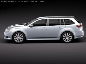 Subaru Legacy Station Wagon JDM 2010 3D Model
