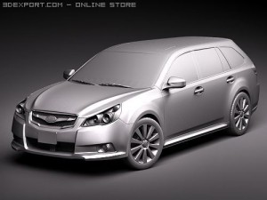 Subaru Legacy Station Wagon JDM 2010 Modèle 3D