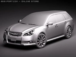 Subaru Legacy Station Wagon JDM 2010 3D Model