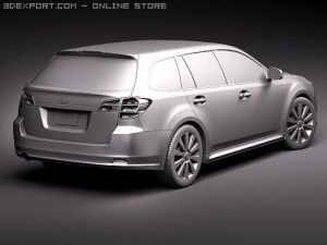 Subaru Legacy Station Wagon JDM 2010 Modèle 3D