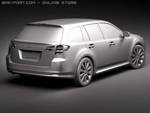Subaru Legacy Station Wagon JDM 2010 3D Model