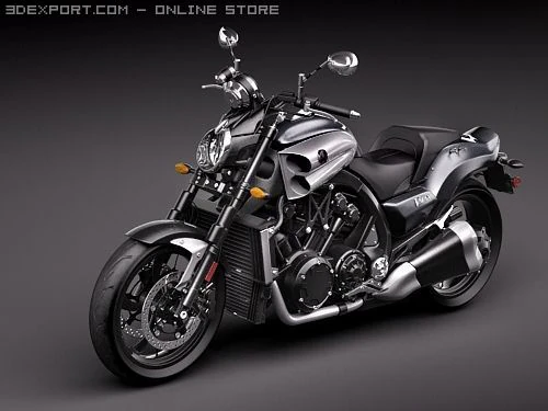 Yamaha Vmax 3D Model .c4d .max .obj .3ds .fbx .stl .blend