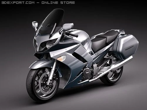 Yamaha FJR1300A 2009 3D Model .c4d .max .obj .3ds .fbx .stl .blend 
