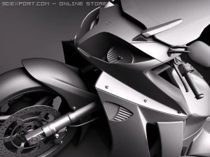 Yamaha FJR1300A 2009 3D Model
