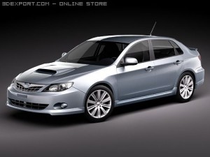 Subaru Impreza WRX STI Sedan 3D Модель