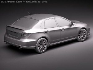 Subaru Impreza WRX STI Sedan Modelo 3D