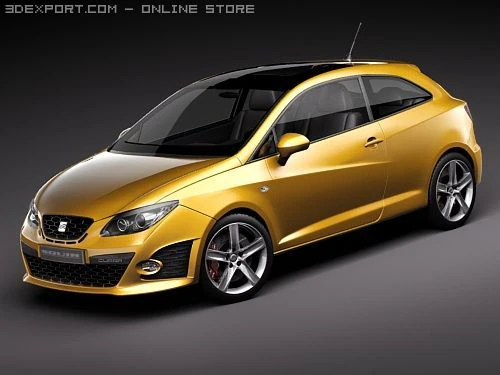 Seat Ibiza Cupra 2010 3D Model .c4d .max .obj .3ds .fbx .stl .blend 