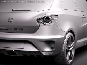 Seat Ibiza Cupra 2010 3D Модель