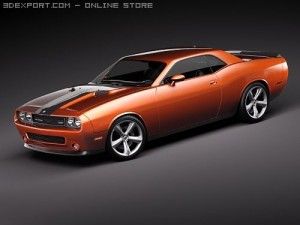 Dodge Challenger SRT8 2009 Sports Car 3D मॉडल