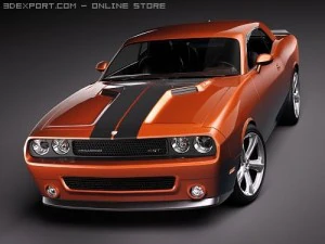 डॉज चैलेंजर SRT8 2009 स्पोर्ट्स कार 3D मॉडल