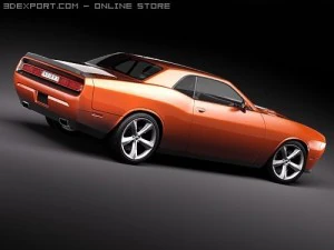 डॉज चैलेंजर SRT8 2009 स्पोर्ट्स कार 3D मॉडल