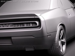Dodge Challenger SRT8 2009 Sports Car Model 3D