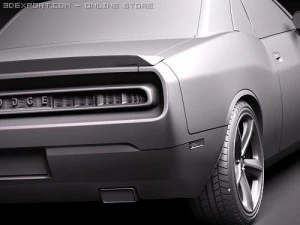 डॉज चैलेंजर SRT8 2009 स्पोर्ट्स कार 3D मॉडल