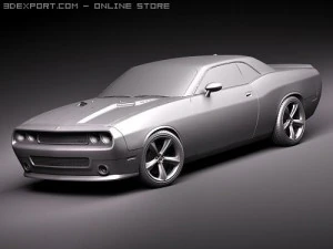 डॉज चैलेंजर SRT8 2009 स्पोर्ट्स कार 3D मॉडल