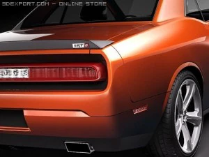 डॉज चैलेंजर SRT8 2009 स्पोर्ट्स कार 3D मॉडल