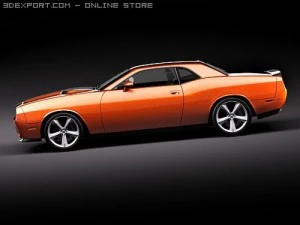 डॉज चैलेंजर SRT8 2009 स्पोर्ट्स कार 3D मॉडल