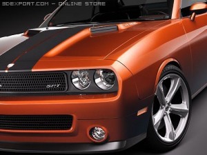 Dodge Challenger SRT8 2009 Sports Car Model 3D